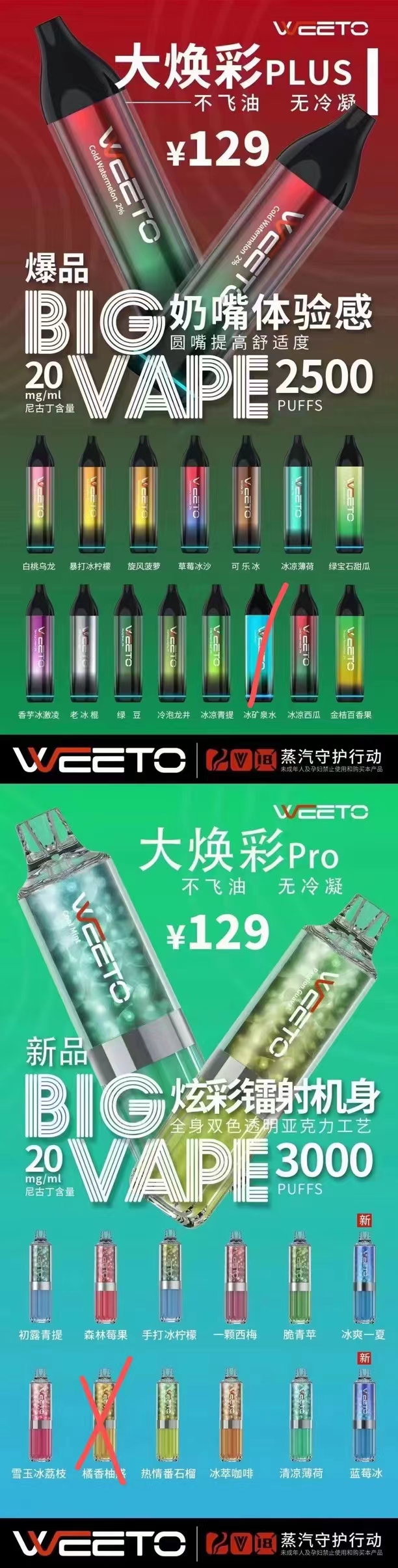 WEETO大焕彩一次性系列怎么样？一支有多少口？